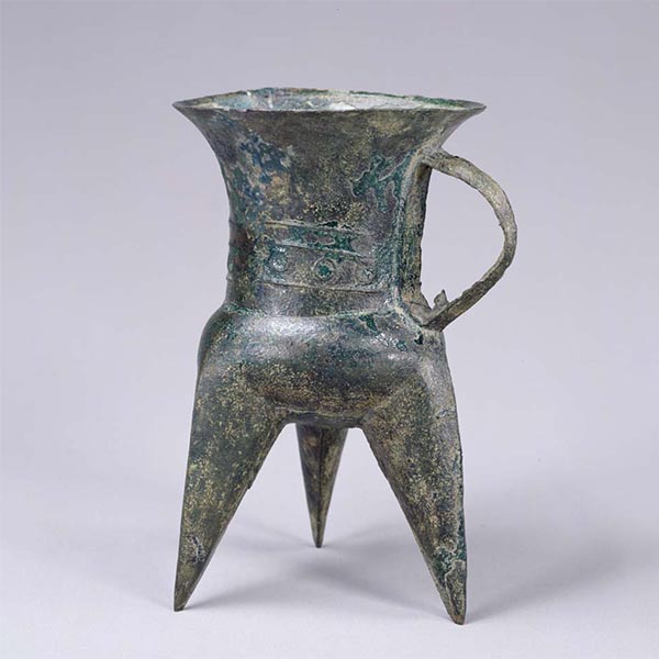 Image of "Wine Warmer (Jia), Erlitou culture (Xia dynasty)–Shang dynasty, 18th–16th century BC"