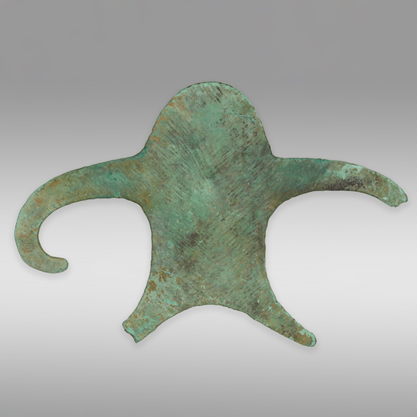 Image of "Human-shaped Object, Attributed provenance: Uttar Pradesh, India, Copper Hoard culture, ca. 1500 BC"