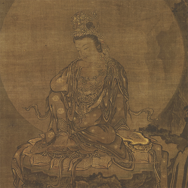 Image of "The Bodhisattva Nyoirin Kannon (detail), By Ryōzen, Nanbokuchō period, 14th century (Important Cultural Property, Gift of Mr. Yamamoto Tatsurō)"