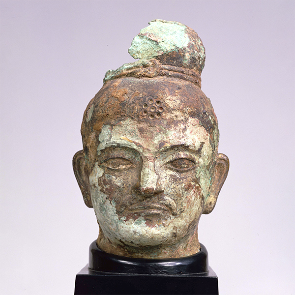 Image of "Head of a Buddha, Khotan, China, 3rd-4th century"