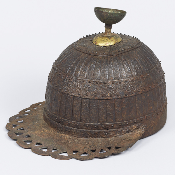 Image of "Visored Helmet, Found at Nihonmatsuyama Tumulus, Fukui, Kofun period, 5th century"