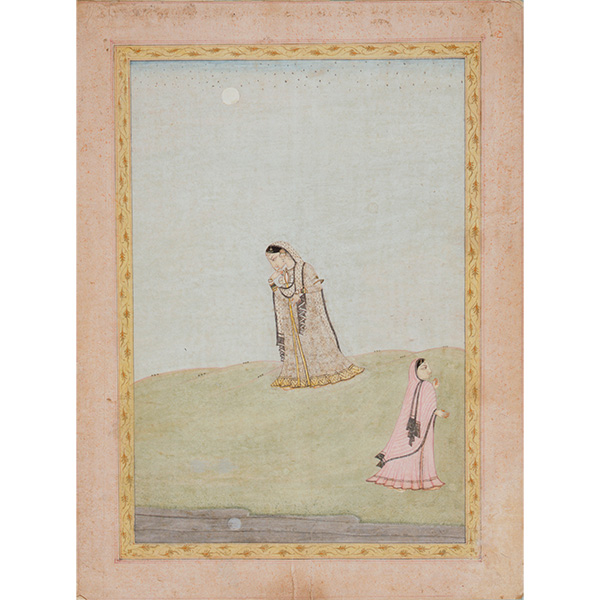 Image of "Melancholy Nayika (Nayika Bheda), By the Provincial Kangra school, First half of the 19th century"
