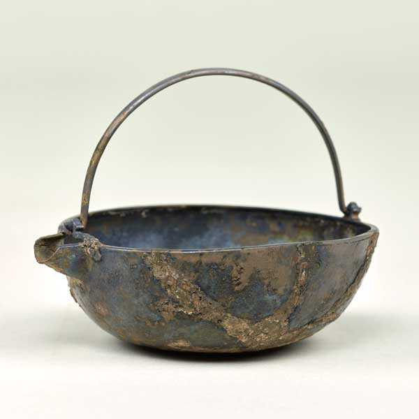 Image of "Ewer Handle, Found at Inariyama Sutra Mound, Kyoto, Heian period, 12th century"