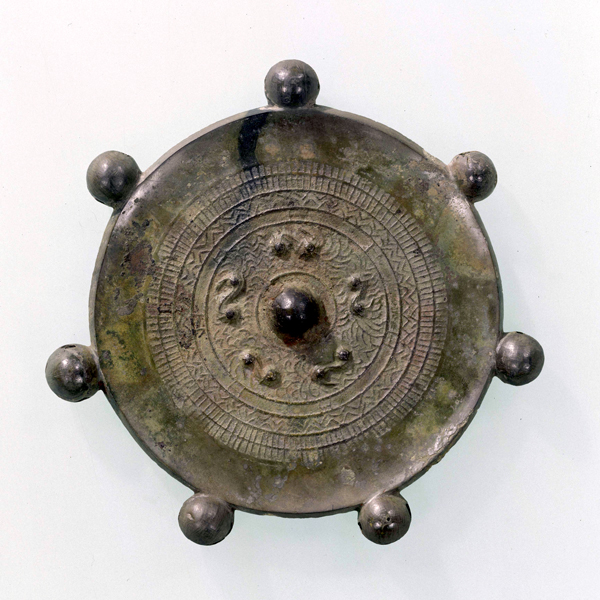 Image of "Mirror with Seven BellsFound at Mikuradō Site, Nara, Kofun period, 5th–6th century"