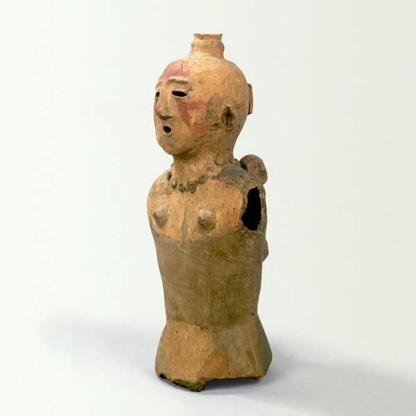 Image of "Tomb Sculpture (Haniwa): Woman Carrying Her ChildFound at the Niwatorizuka Tumulus, Tochigi, Kofun period, 6th century (Gift of Mr. Hashimoto Shōzaburō)"