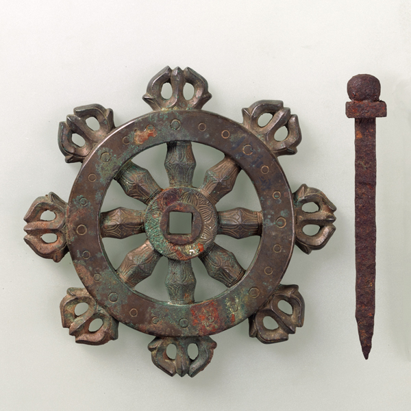 Image of "Chakra Wheel, Found at site of Honmaru Palace, Edo Castle, Tokyo, Edo period, 17th century"