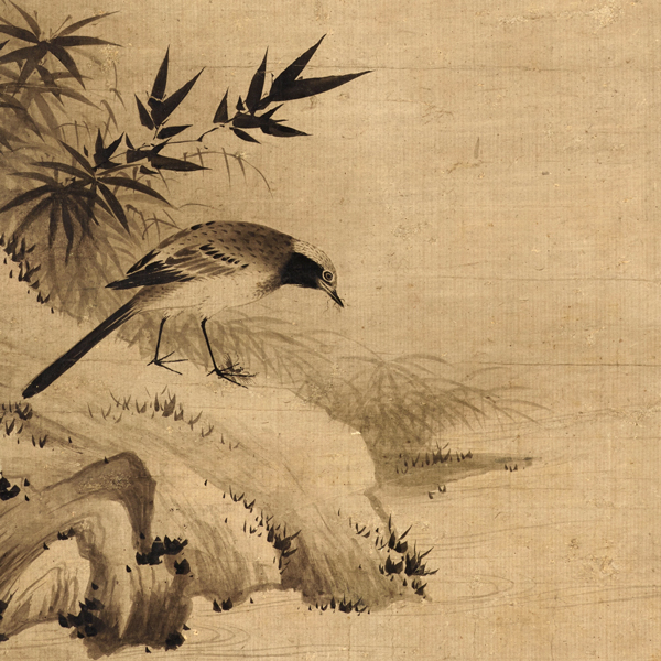 Image of "Plants and a Bird  (detail), By the Ami school, Muromachi period, 15th–16th century"