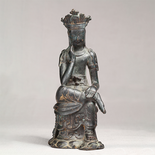 Image of "Bodhisattva with One Leg Pendent, Three Kingdoms period, 7th century (Gift of the Ogura Foundation)"