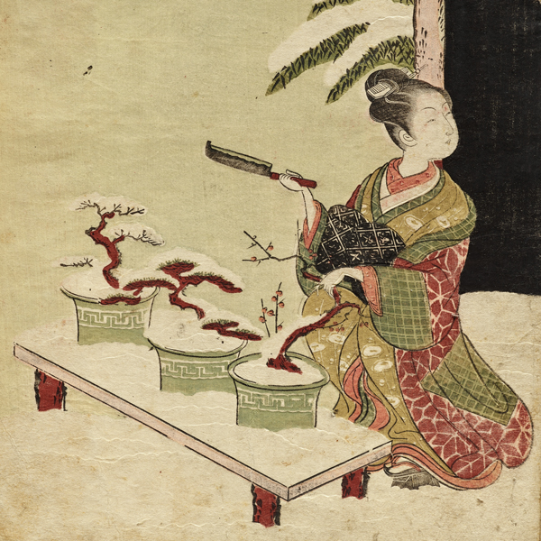 Image of "요쿄쿠 '하치노키'에 빗댄 그림（부분）스즈키 하루노부　에도시대 18세기"