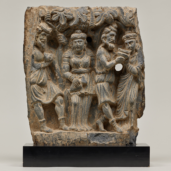 Image of "Banquet, Gandhara, Pakistan, Kushan dynasty, 2nd–3rd century"