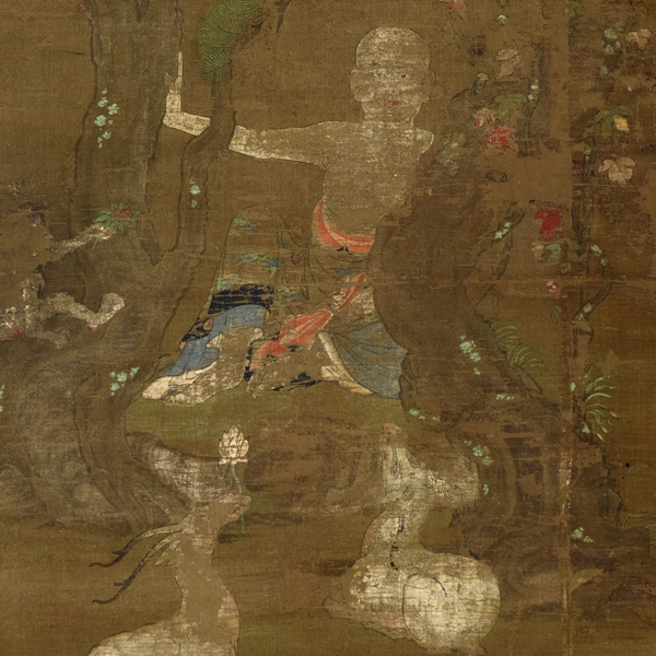 Image of "国宝　十六罗汉像（第十一尊者）（局部）平安时代 11世纪"