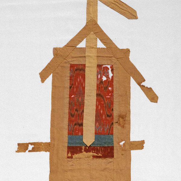 Image of "Kanton-ban (Buddhist Ritual Banner) in Plain-Weave SilkAsuka - Nara period, 7th-8th century (Important Cultural Property)"