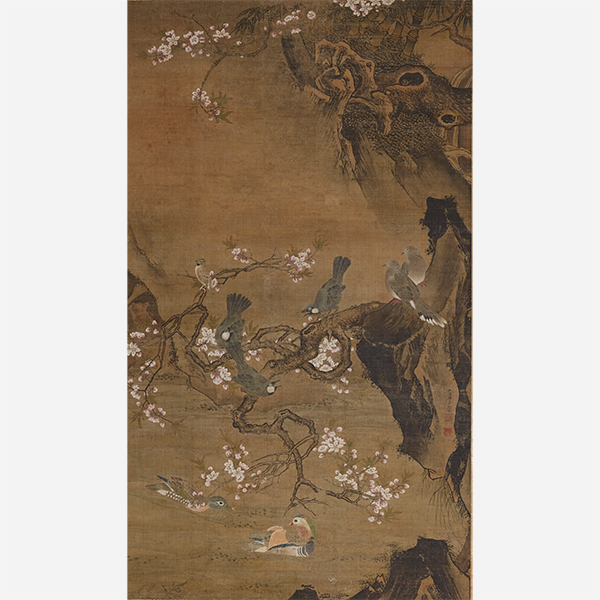 『重要文化財　四季花鳥図軸　呂紀筆　中国　明時代・15～16世紀』の画像