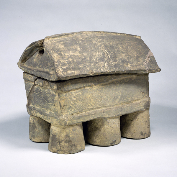 Image of "Small Ceramic Coffin, Found in Tsuyama City, Okayama, Kofun (or Asuka)–Nara period, 7th–8th century"