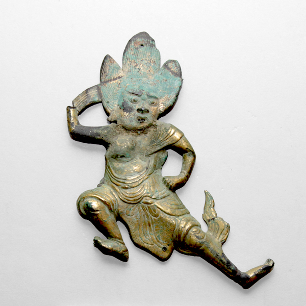 Image of "Repousse Image of the Deity Zaō Gongen, Found at Mount Ōmine Peak Site, Nara, Heian period, 10th–12th century (Important Art Object)"