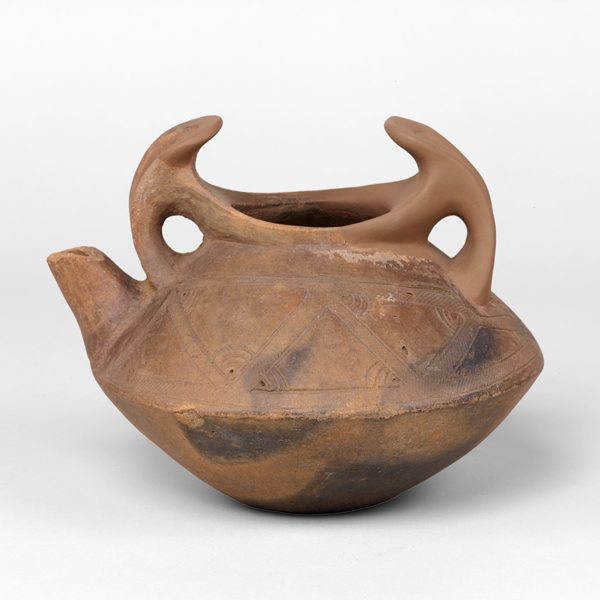 Image of "Spouted Vessel, Found at the Azusawa Shell Mound, Tokyo, Jōmon period, 2000–1000 BC (Gift of Mr. Goto Shuichi)"