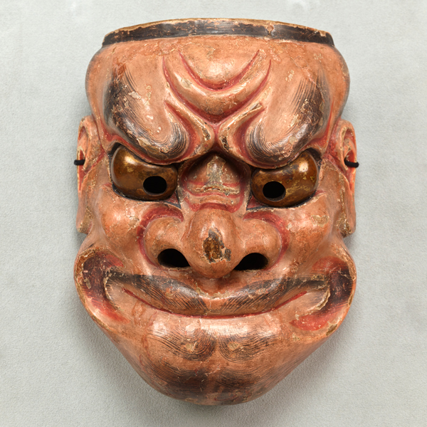 Image of "Noh Mask: Ōbeshimi, With the carved inscription "Attributed to Ittō, who lived in Kuji on the Island of Sado", Muromachi period, 15th–16th century	 (Lent by the Agency for Cultural Affairs)"
