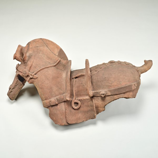 Image of "Tomb Sculpture (Haniwa): Horse, Found in Isesaki City, Gunma, Kofun period, 6th century"