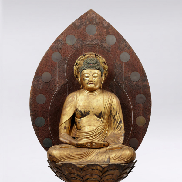 Image of "One of the Nine Amida SculpturesHeian period, 11th–12th century; owned by Jōruriji Temple (National Treasure)Image from the Nara National Museum"