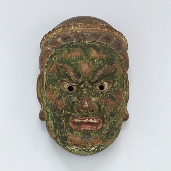 Image of "Gyōdō Mask: Jikokuten, Passed down at Niutsuhime Shrine, Wakayama, Kamakura period, 14th century (Important Cultural Property)"