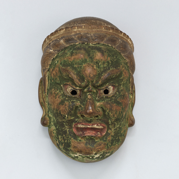 Image of "Gyōdō Mask: Jikokuten, Passed down at Niutsuhime Shrine, Wakayama, Kamakura period, 14th century (Important Cultural Property)"