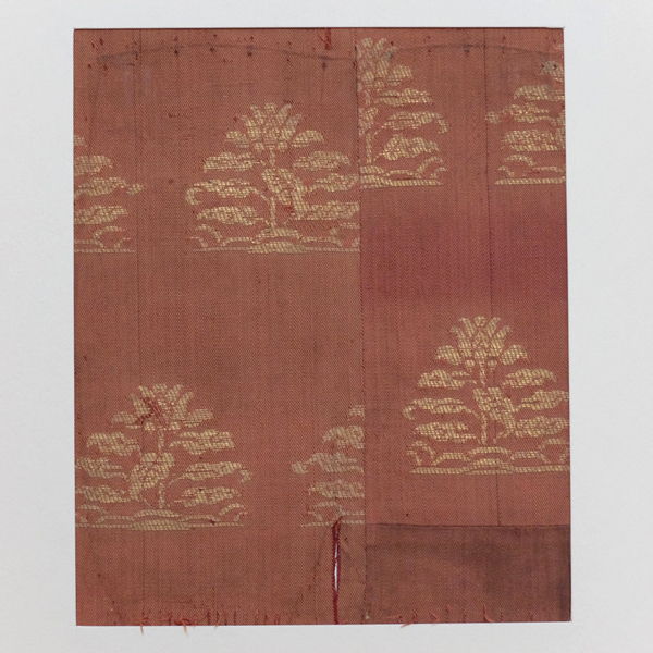 Image of "Textile with Flowering Plants, Named Cockscomb Gold Brocade, China, Passed down by the Maeda clan, Ming dynasty, 15th–16th century"