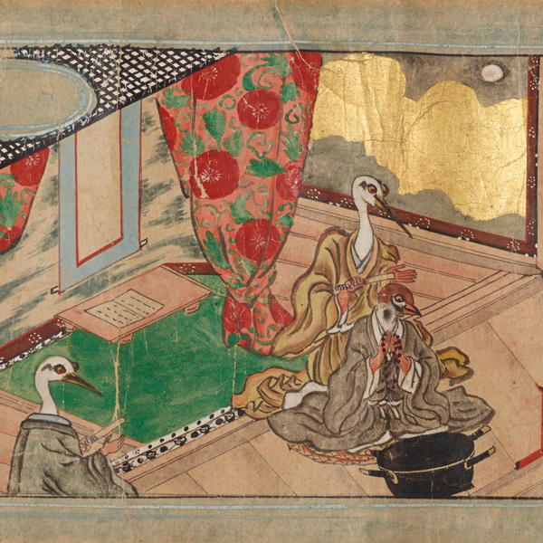 Image of "The Tale of a Sparrow Who Became a Buddhist Monk (detail), Muromachi–Azuchi-Momoyama period, 16th century (Gift of Ms. Mita Etsuko)"