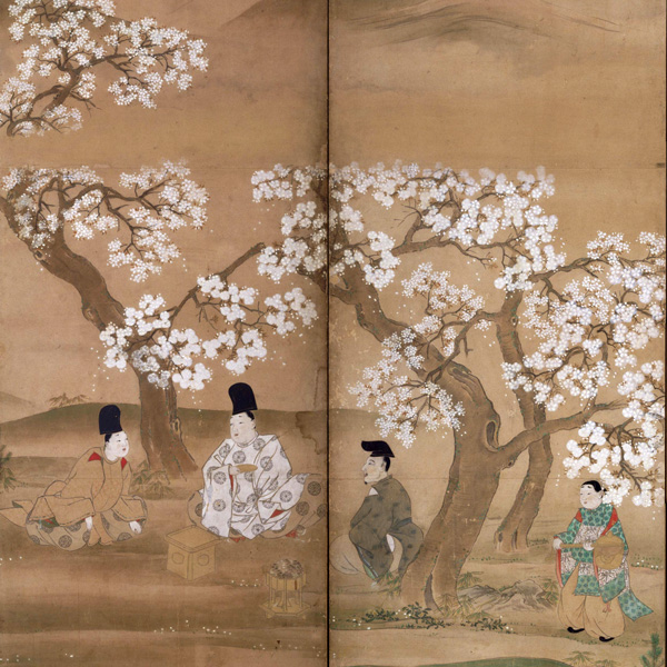 Image of "Cherry Blossom Viewing (detail), By Sumiyoshi Gukei, Edo period, 17th century (Gift of Mr. Nishiwaki Kenji)"