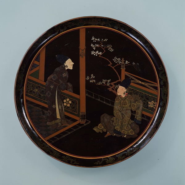 Image of "Tray with Chinese Figures, Edo period, 18th century"