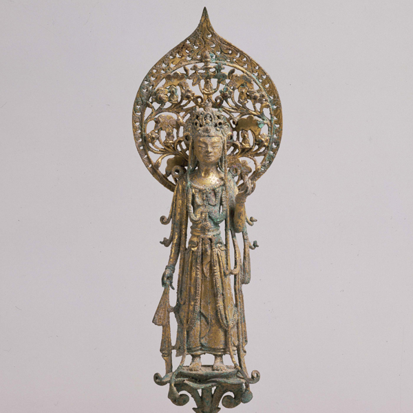 『重要文化財　勢至菩薩立像（部分）　中国　隋時代・6世紀』の画像