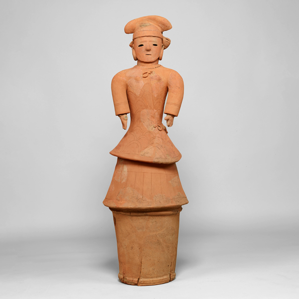 Image of "Tomb Sculpture (Haniwa): Dressed-Up WomanFound in Isesaki City, Gunma, Kofun period, 6th century (Important Cultural Property)"