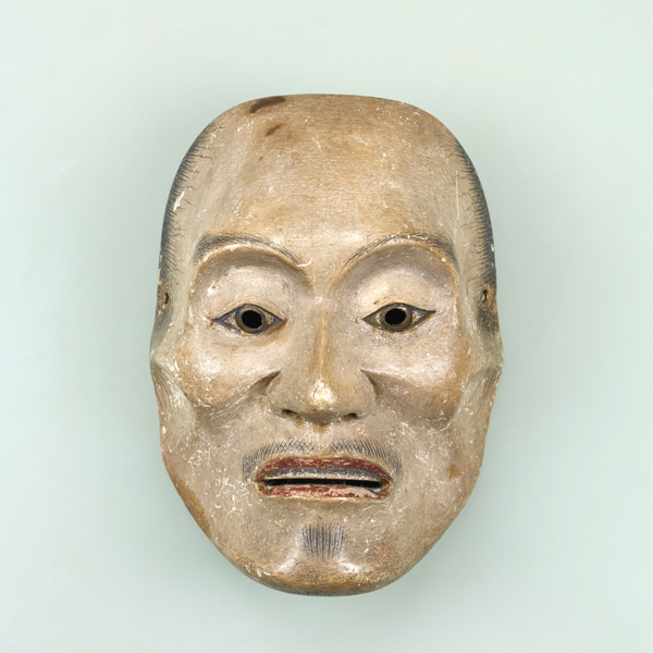 Image of "Noh Mask: Yase Otoko, With branded mark “Kodama Ōmi”Passed down by the Konparu Troupe, Edo period, 17th–18th century (Important Cultural Property)"