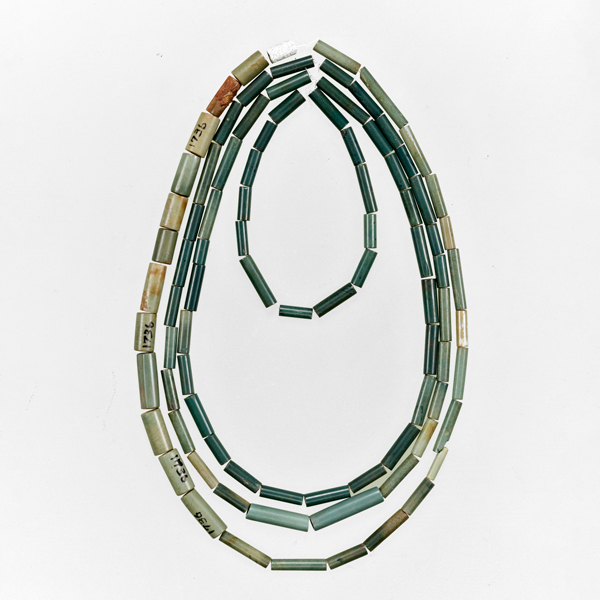 Image of "Cylindrical BeadsFound at the Bikuni Yashiki Tomb, Kyoto, Yayoi period, 1st-3rd century"