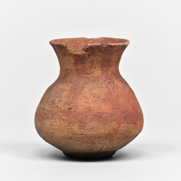 Image of "Jar with Painted Latticework with Red PigmentFound at the Komagome Icchōme Site, Tokyo, Yayoi period, 1st–3rd century"