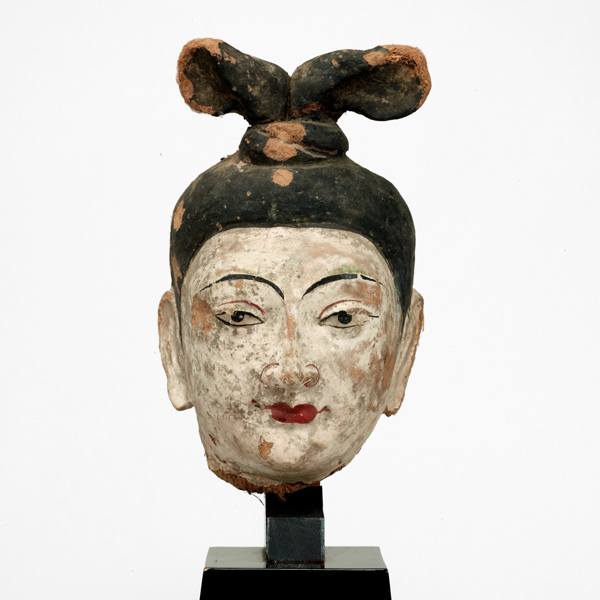 Image of "Head of a Female WorshipperKumtura Caves, China, Ōtani collection, 7th–8th century"