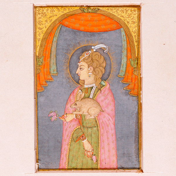 Image of "Portrait of an English Lady, By the Bikaner school, India, Ca. mid-18th century"