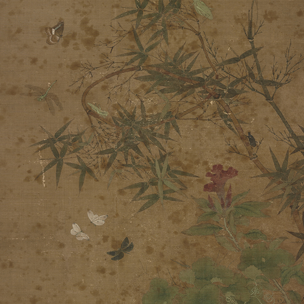 『重要文化財　竹虫図軸（部分）伝趙昌筆　中国　南宋時代・13世紀』の画像