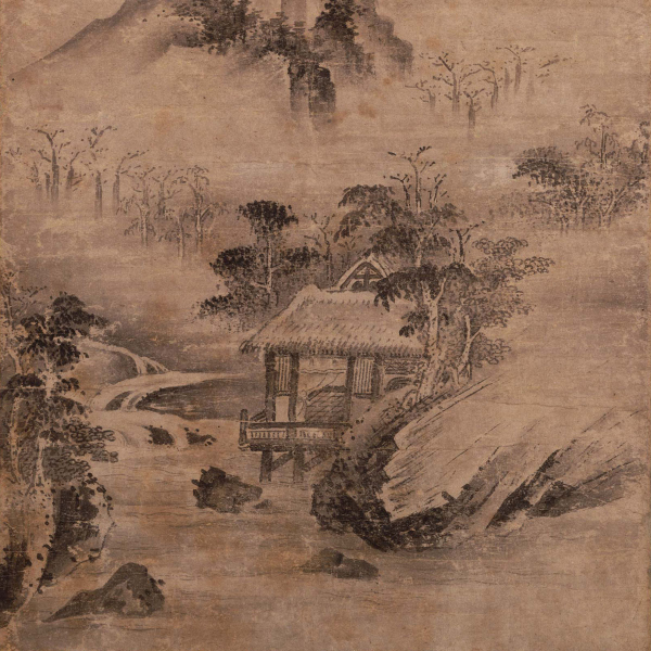 『国宝　渓陰小築図（部分）太白真玄序・大岳周崇ら六僧賛　室町時代・応永20年(1413)　京都・金地院蔵』の画像