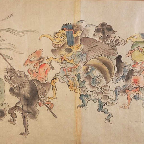 『百鬼夜行絵巻（模本）（部分）模者不詳　江戸時代・19世紀　徳川宗敬氏寄贈』の画像