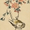 枝垂桜に小禽 (部分)　歌川広重筆　江戸時代・19世紀