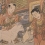 羊と遊ぶ唐美人と唐子　北尾重政筆　江戸時代・18世紀