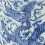 Bowl, Lotus and dragon design in underglaze blue