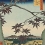 One Hundred Celebrated Places of Edo: Maple Leafs at Tekona Shrine of Ma'ma with Jointed Bridge (Detail), By Utagawa Hiroshige, Edo period, dated 1857